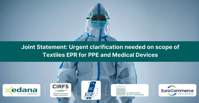 Joint Statement: Urgent clarification needed on scope of Textiles EPR for PPE and Medical Devices