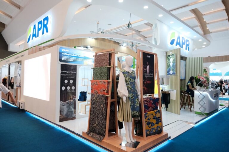 Asia Pacific Rayon exhibition booth at Indo Intertex Jakarta