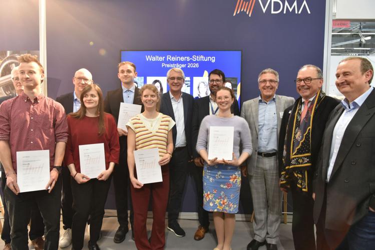 Award winners at the Walter Reiners Foundation celebration during Techtextil 2026 in Frankfurt