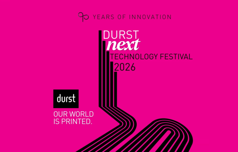 Durst NEXT Technology Festival 2026 celebrating 90 years of innovation in digital printing and Industrial Intelligence