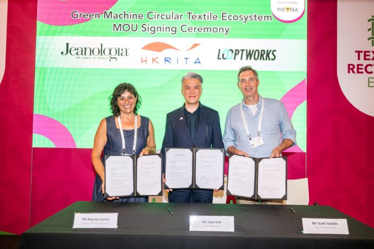 HKRITA signs Green Machine Ecosystem MoU with Jeanologia, Looptworks