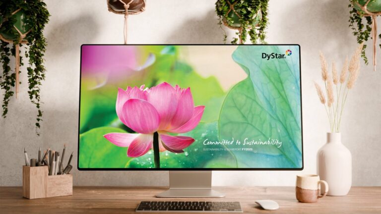 DyStar Sustainability Report 2025 showing environmental progress and ESG achievements